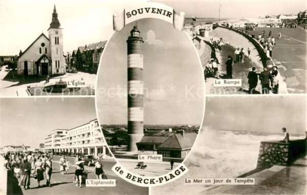 Berck-Plage 62 Eglise Le Phare La Rampe Esplanade La M