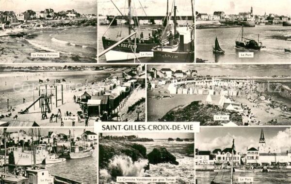 Saint-Gilles-Croix-de-Vie Vendee La Pelle a Porteaux Le Pont Le Port La