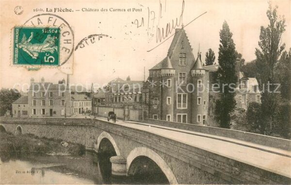 La Fleche Chateau des Carmes et Pont