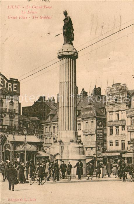 Lille 59 La Grand Place La Deesse