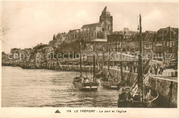 Le Treport 76 Le port et l'eglise