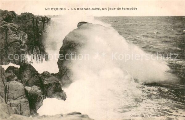 Le Croisic 44 La Grande Cote un jour de tempete