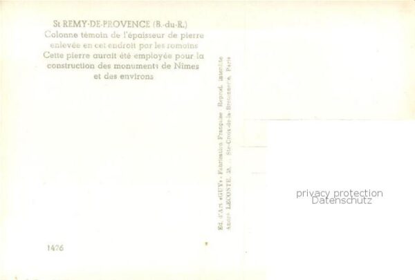 Saint-Remy-de-Provence Colonne témoin de l épaisseur de pierre – Bild 2