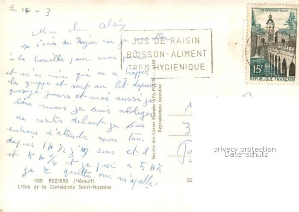 Beziers 34 L Orb et la Cathedrale Saint Nazaire – Bild 2