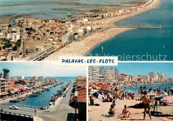 Palavas-les-Flots 34 Vue aérienne Quai Paul Cunq Plage de la