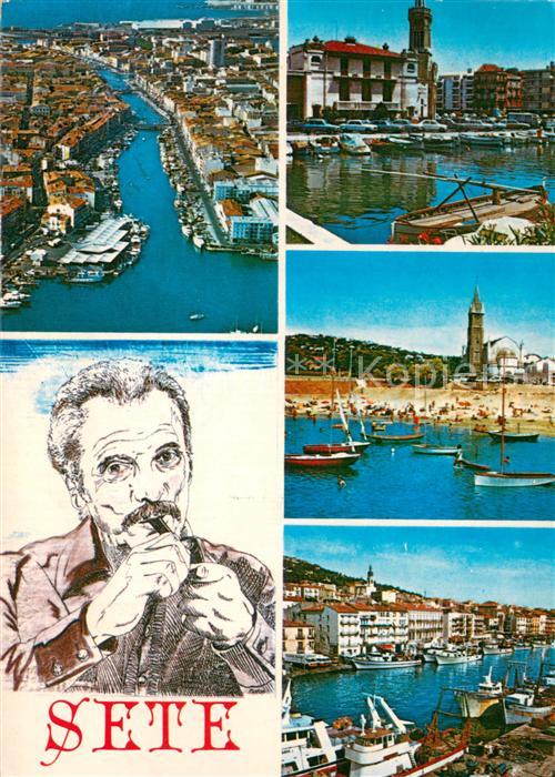 Sete Cette Vue aérienne Chambre de Commerce Canal