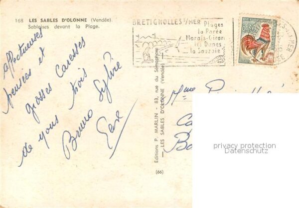 Les Sables-d Olonne 85 Sablaises devant la plage Costumes – Bild 2