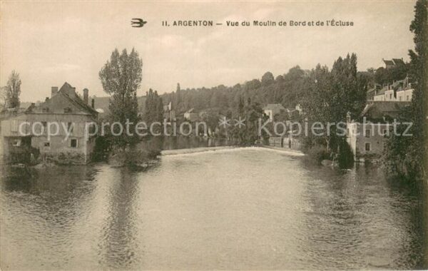 Argenton 36-sur-Creuse Vue du Moulin de Bord et de l Ecluse