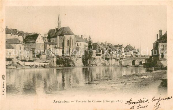 Argenton 36-sur-Creuse Vue sur la Creuse
