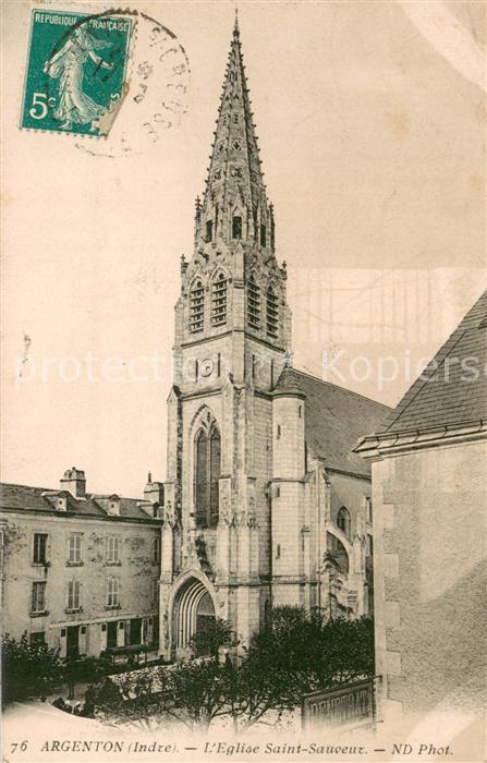 Argenton 36-sur-Creuse L Eglise Saint-Sauveur