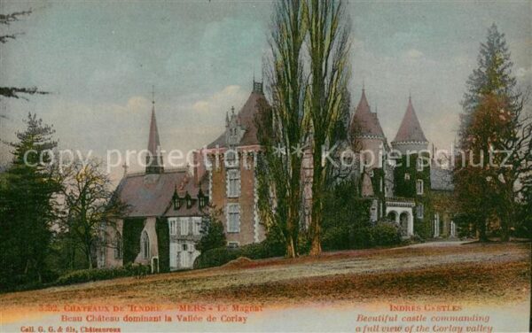 Mers 36-sur-Indre Beau Chateau dominant la Vallee de Corl