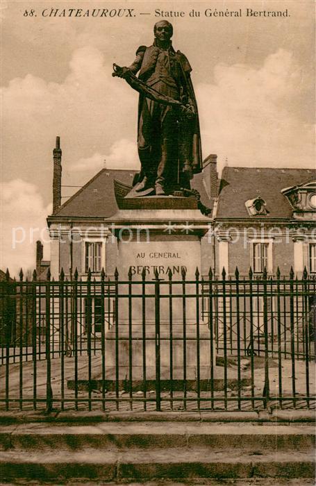 Chateauroux 36 Indre Statue du General Bertrand