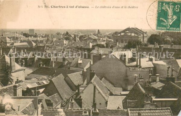 Chartres 28 Le Chateau d eau et le theatre