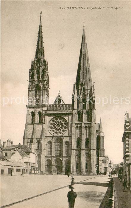 Chartres 28 Facade de la Cathedrale