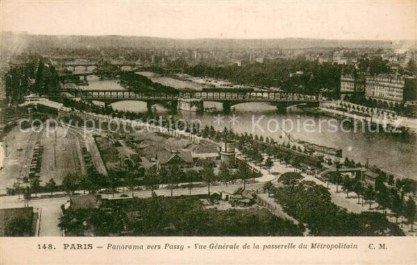 Paris 75 Panorama vers Passy - Vue Generale de l