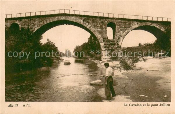 Apt 84 Le Cavalon et le pont Jullien