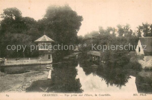 Chartres 28 Vue prise sur l Eure - la Courtille