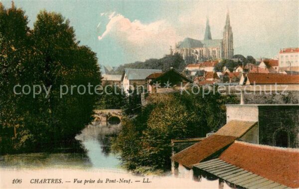 Chartres 28 Vue prise du Pont-Neuf