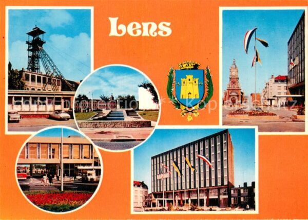 Lens Pas-de-Calais 62 Place Jean-Jaures et eglise St-Leger