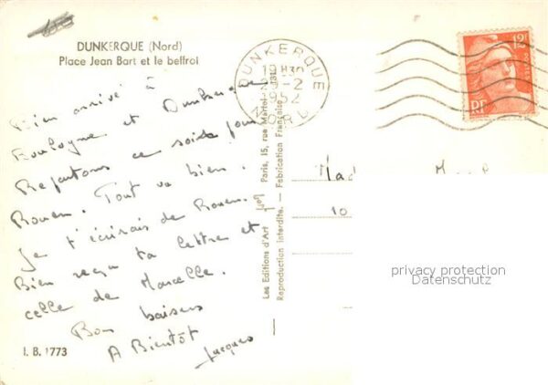 Dunkerque Duenkirchen Place Jean-Bart et le beffroi – Bild 2