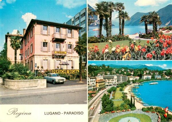 Lugano Lago di Lugano Pensione Regina See-Ansicht