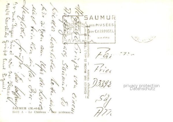 Saumur 49 Fliegeraufnahme Le Chateau – Bild 2