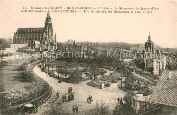 Bon-Secours Bonsecours 76 Eglise et le Monument de Jeanne d’Arc R