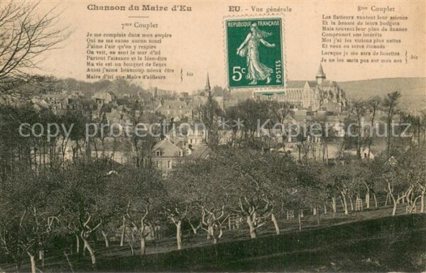 Eu 76 Vue generale Chanson du Maire d_Eu