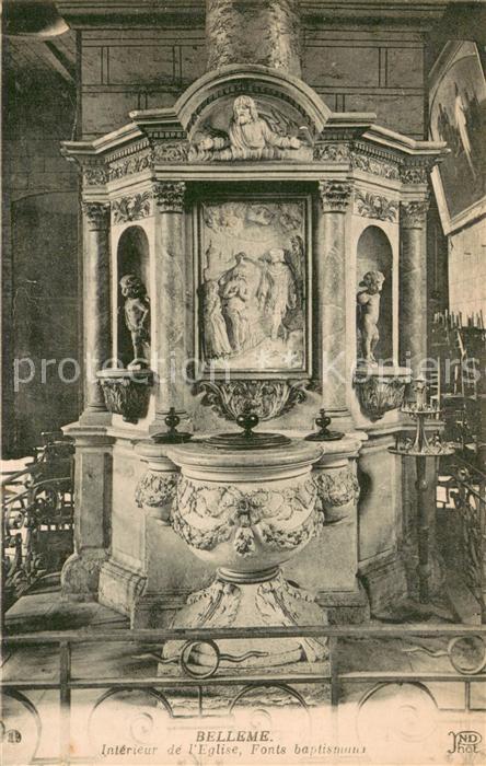Belleme 61 Interieur de l’Eglise Fonts baptismans