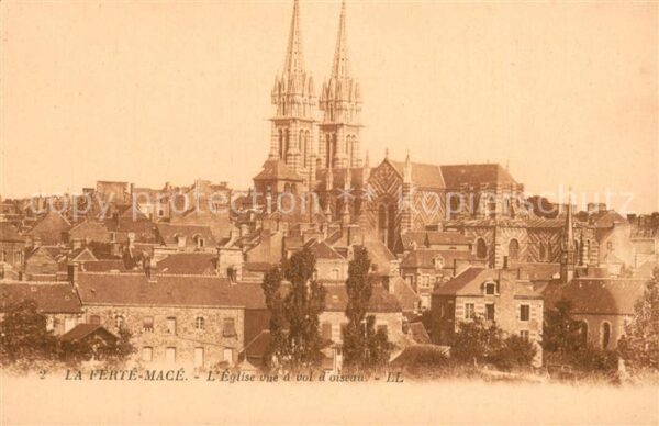 La Ferte-Mace 61 Eglise vue a vol d_oiseau
