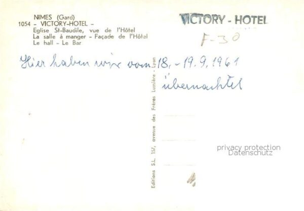 Nimes 30 Victory Hotel Eglise St Baudile vue de – Bild 2