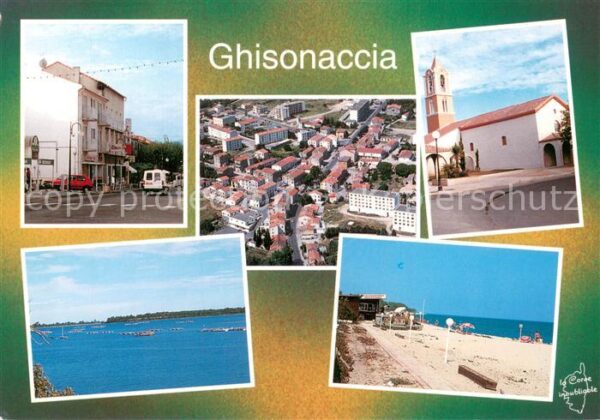 Ghisonaccia Corse En ville Vue aerienne Eglise St Michel