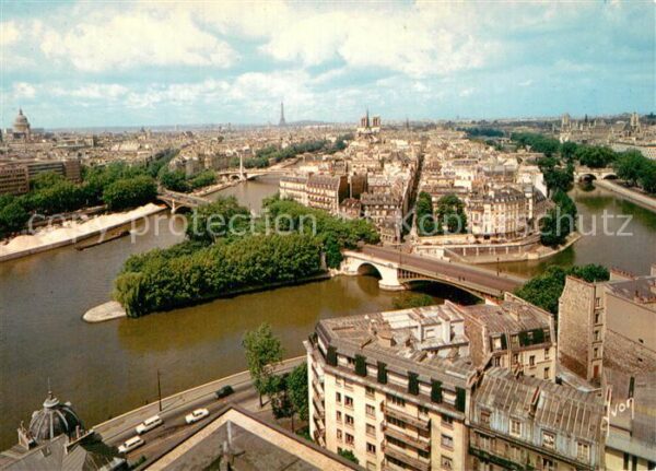 Paris 75 Ile Saint Louis Fliegeraufnahme
