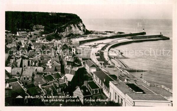 St-Valery-en-Caux 76 Vue generale prise de la falaise d_Amon