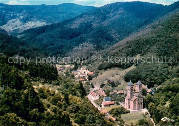 Murbach Elsass Vue aerienne Eglise abbatiale