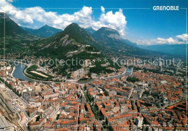 Grenoble 38 Vue generale aerienne L’Isere La Bastil
