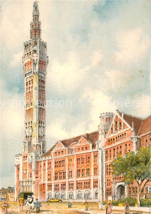 Lille 59 Le Beffroi de l’Hotel de Ville