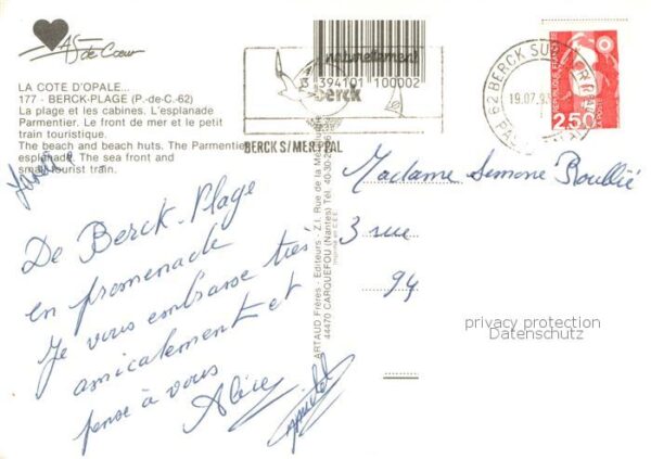 Berck-Plage 62 La Plage et les cabines Esplanade Parme – Bild 2