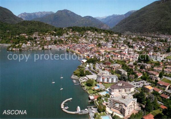 Ascona Lago Maggiore Fliegeraufnahme