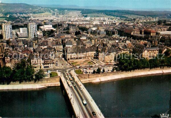Thionville Diedenhofen 57 Stadtansicht mit Mosel Fliegeraufnahme