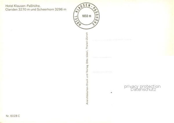 Klausenpasshoehe Hotel Klausen Passhöhe mit Clariden und – Bild 2