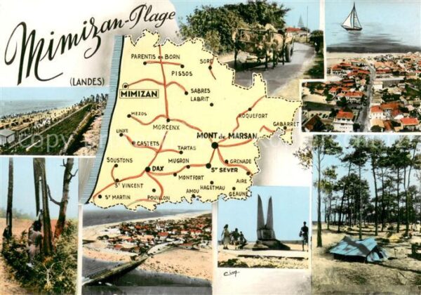 Mimizan Plage Teilansichten Strand Camping