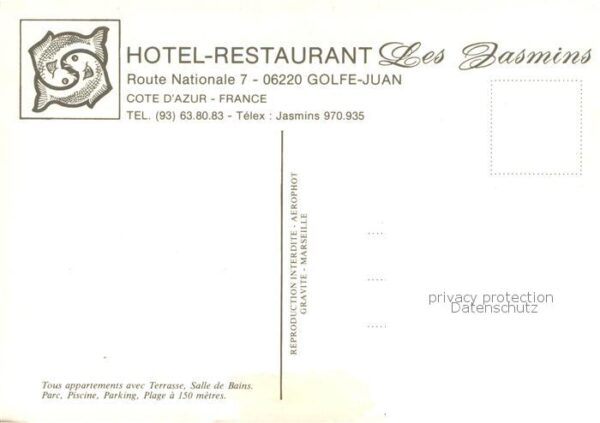 Golfe-Juan 06 Hotel Restaurant Les Basmins Fliegerauf – Bild 2