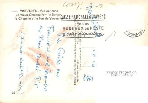 Vincennes 94 Vue aerienne Le Vieux Chateau Fort le D – Bild 2