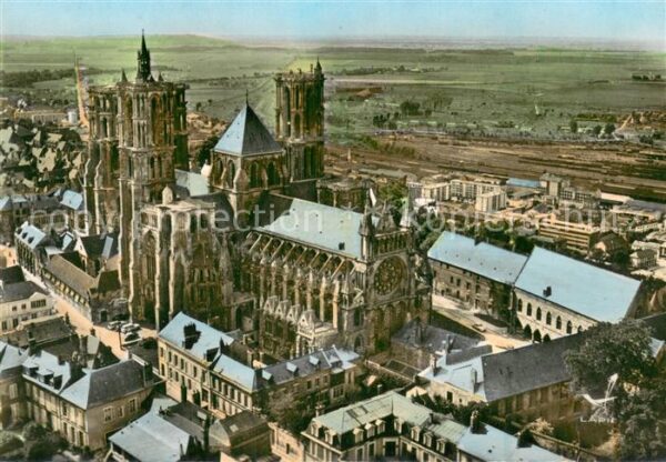 Laon 02 Aisne La Cathedrale Vue aerienne