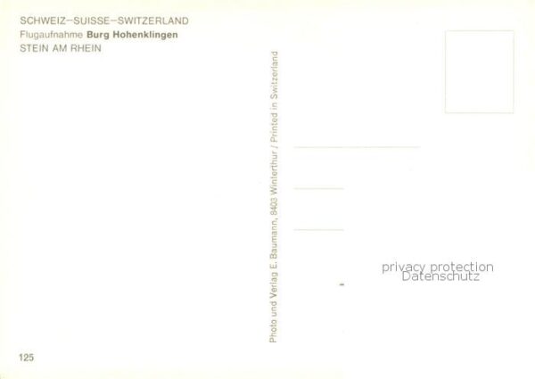 Stein Rhein SH Burg Hohenklingen Fliegeraufnahme – Bild 2