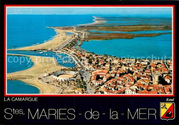Les Saintes-Maries-de-la-Mer Vue aerienne de la ville