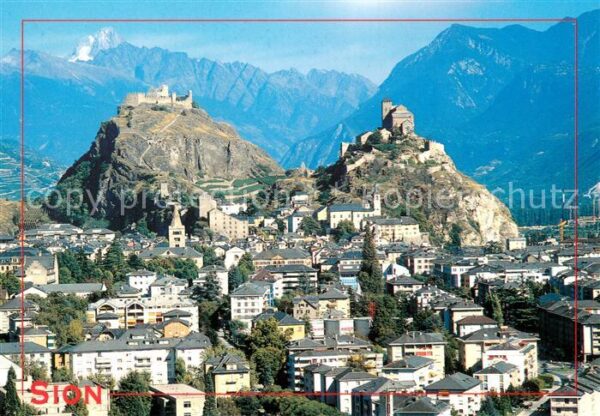 Sion  Sitten Seduno VS Vue aerienne