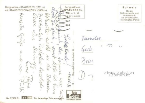Stauberenchanzlen 1850m AI Berggasthaus Stauberen – Bild 2