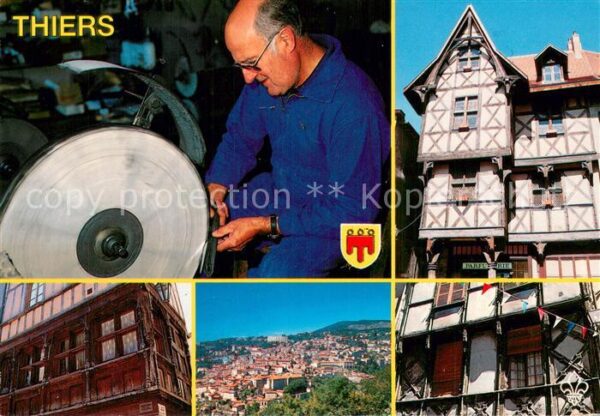 Thiers 63 Polisseur au travail Chateau du Pirou L